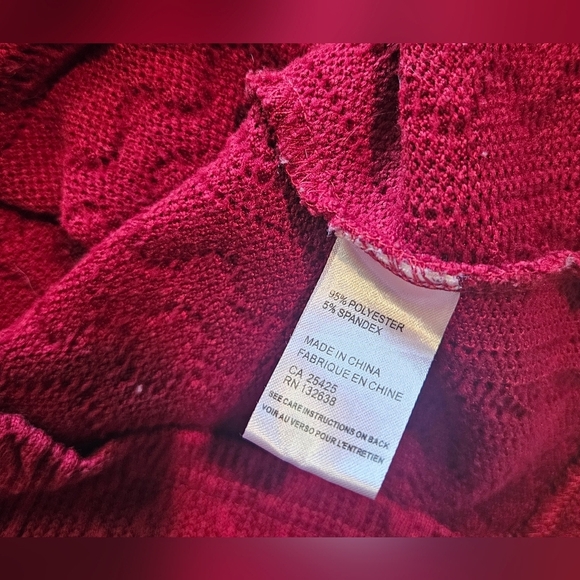 Fresh FX Vintage Y2K Cranberry Cowl Neck Pocketed Sweater Dress - Picture 6 of 7